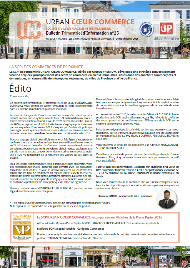 Urban Coeur Commerce Bulletin Trimestriel T1 2026
